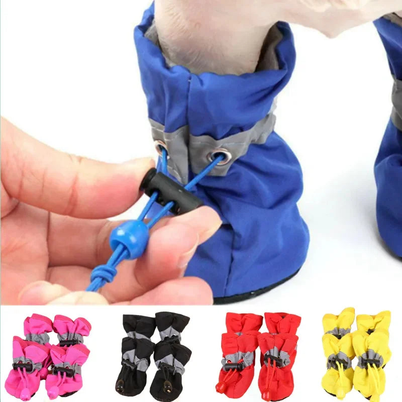 Waterproof pet boots for rainy walks