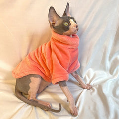 Trendy Fleece Warm Winter Puppy Clothes Fluffy Soft Cat Sweatshirt Solid Color Turtleneck Pet Supplies Chihuahua Outfits