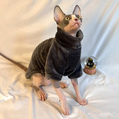 Trendy Fleece Warm Winter Puppy Clothes Fluffy Soft Cat Sweatshirt Solid Color Turtleneck Pet Supplies Chihuahua Outfits