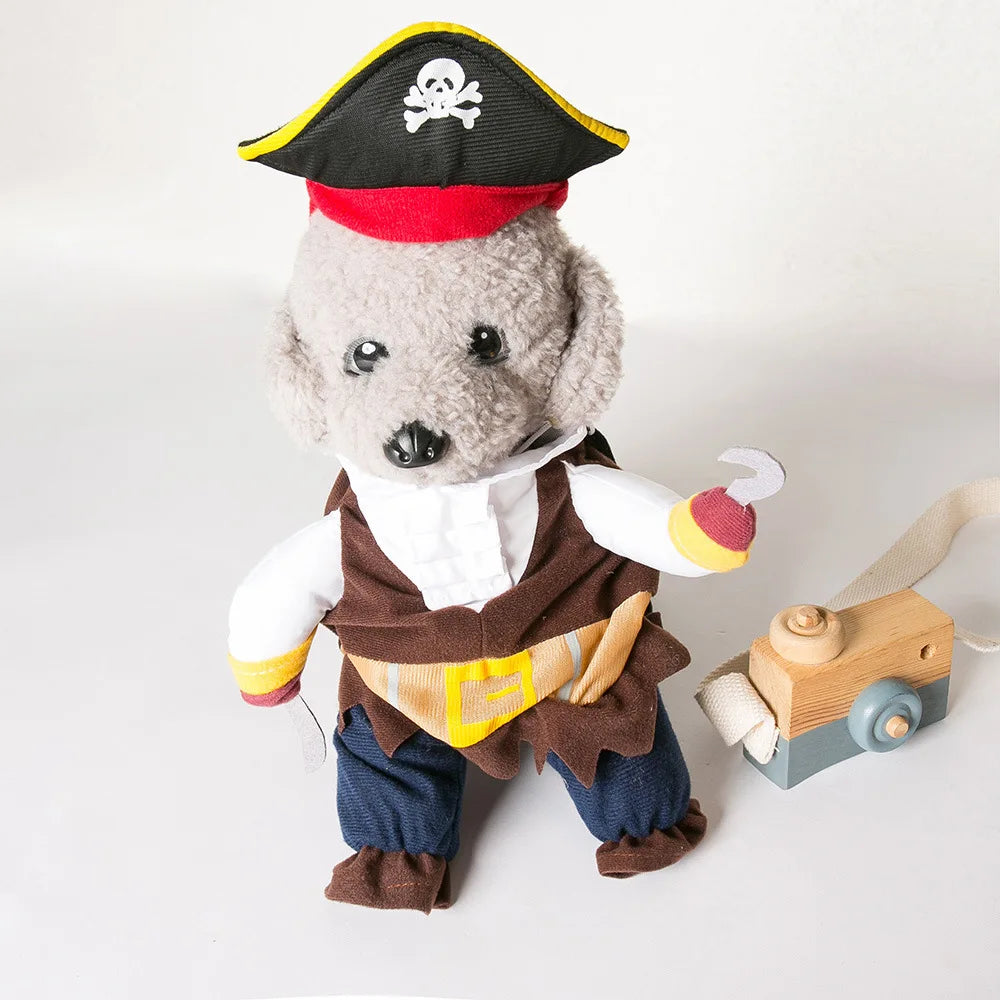BelleVie Captain Whiskers Pirate Costume for Cats