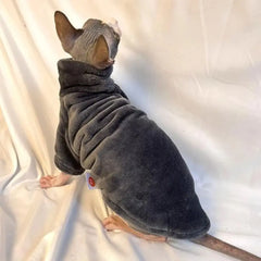Trendy Fleece Warm Winter Puppy Clothes Fluffy Soft Cat Sweatshirt Solid Color Turtleneck Pet Supplies Chihuahua Outfits