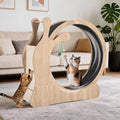 BelleVie RunArc Cat Exercise Wheel | Quiet Wood Indoor Runner