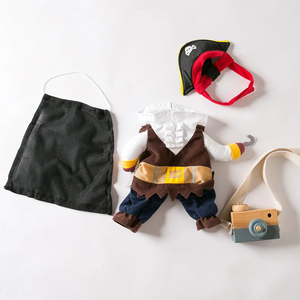 BelleVie Captain Whiskers Pirate Costume for Cats