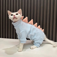 High Neck Polar Fleece Full Wrap Cat Onesie Hot Selling Autumn Warm Pet Outfit Bedroom Rest Night Sleep Hairless Cats Thin Skin