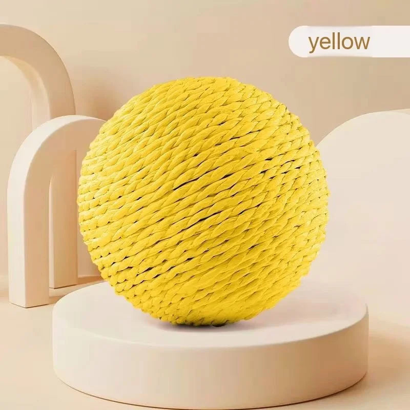 BelleVie ScratchRoll Sisal Cat Ball | 8cm Interactive Rattle Toy