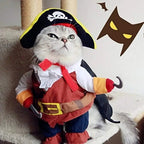BelleVie Captain Whiskers Pirate Costume for Cats