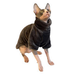 Trendy Fleece Warm Winter Puppy Clothes Fluffy Soft Cat Sweatshirt Solid Color Turtleneck Pet Supplies Chihuahua Outfits