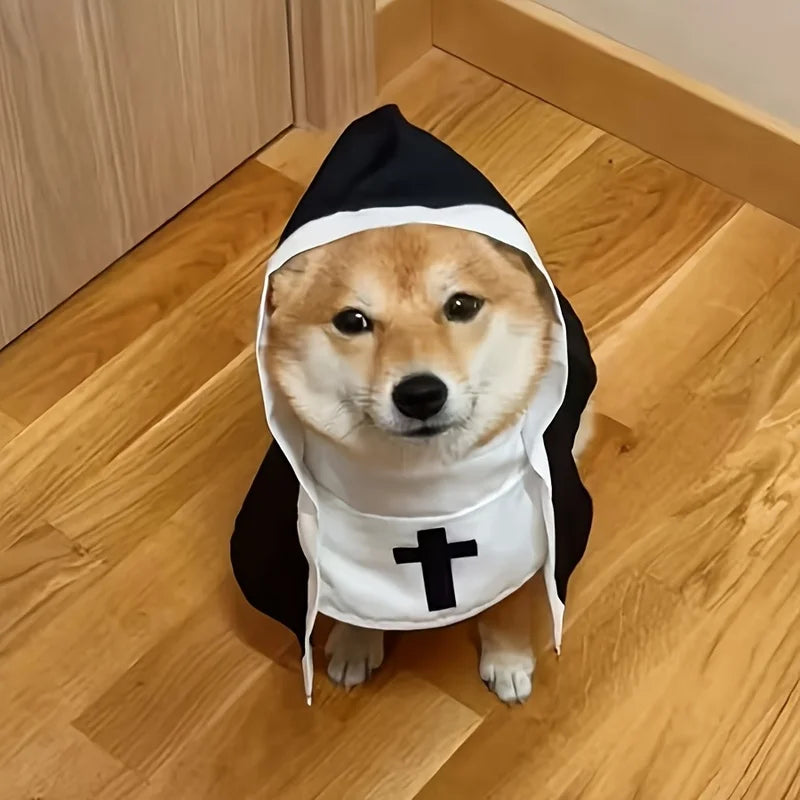BelleVie Little Nun Halloween Costume for Cats