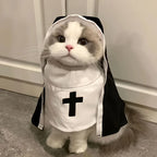 BelleVie Little Nun Halloween Costume for Cats