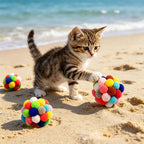 BelleVie JingleBounce Cat Balls | Elastic Bell Play Set