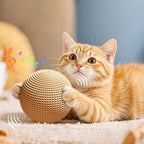 BelleVie ScratchRoll Sisal Cat Ball | 8cm Interactive Rattle Toy