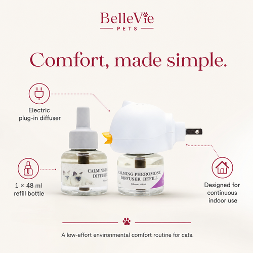 BelleVie CalmNest diffuser features and starter kit contents
