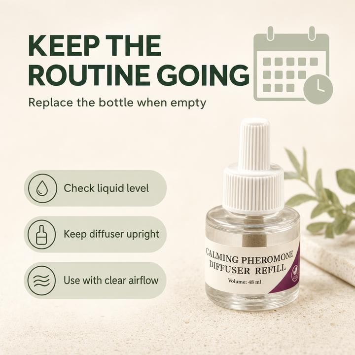CalmNest diffuser bottle replacement routine and care instructions