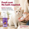 BelleVie FreshFoam waterless pet shampoo hero