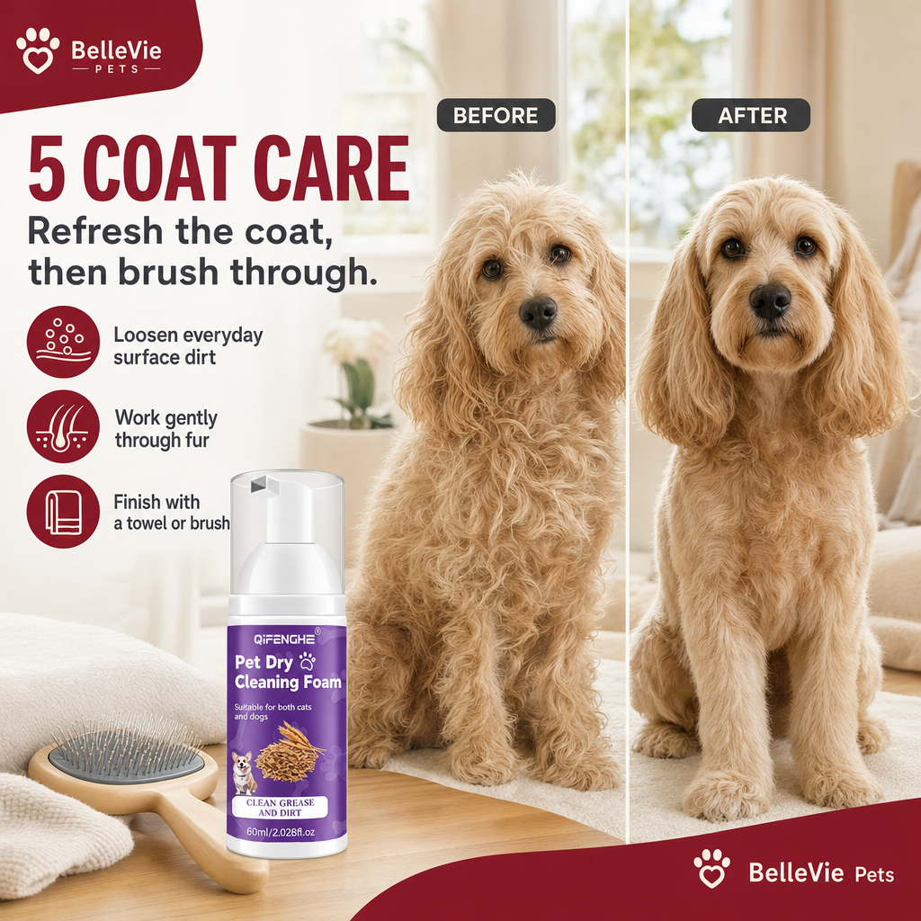 BelleVie FreshFoam coat refresh and brushing