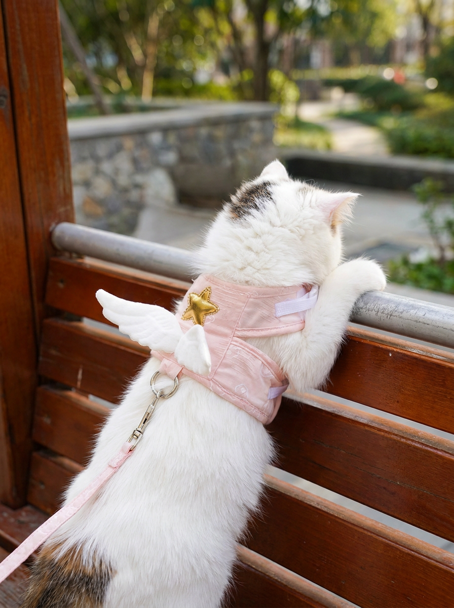 Halo™ Angel Wing Cat & Small Dog Harness with Matching Lead