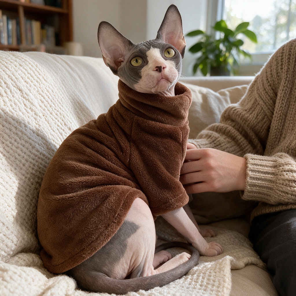 BelleVie TeddySoft Coffee fleece turtleneck lifestyle photo at home