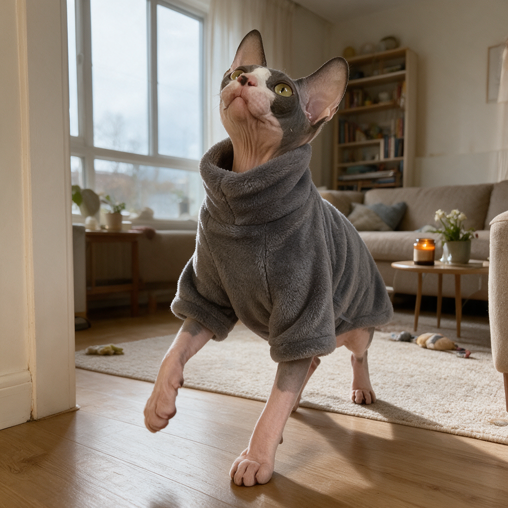 BelleVie TeddySoft Grey fleece turtleneck realistic home lifestyle photo